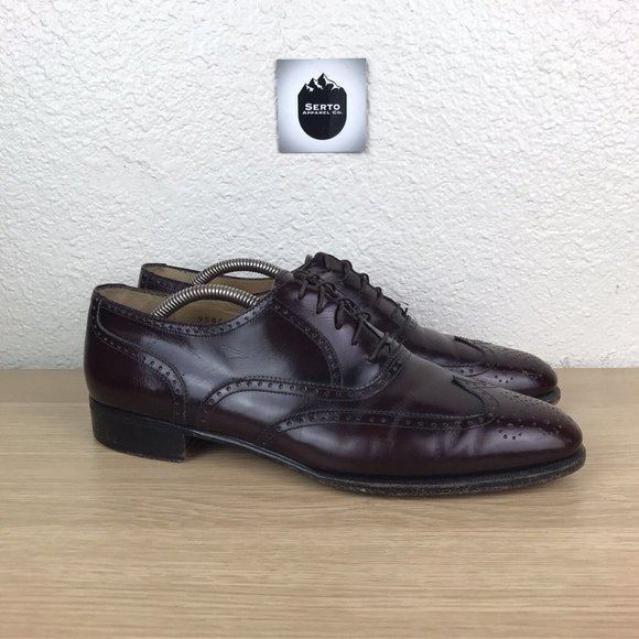 Salvatore Ferragamo Other - Salvatore Ferragamo Firenze Wingtip Oxford Shoes Red Brown Men’s Size 9 D